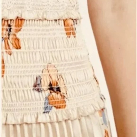 NWT $648 NICHOLAS Cross Front Smocked Midi Dress - Sz 8 - Picture 8 of 10